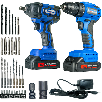 ARI20132-K1G 20V ACDelco ARI20132 Brushless Impact Wrench and ARD20137 Drill/Driver Combo Kit