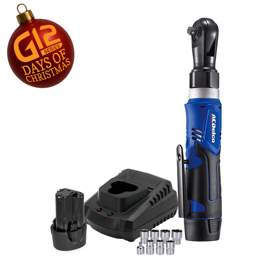 ARW1209-P2 G12 Lithium-Ion 12V Cordless 3/8" Ratchet Wrench Power Tool Kit