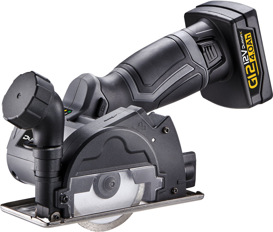 Durofix RC1222 G12 Mini Circular Saw Cut-Off Tool Kit with 4Ah Battery, Charger, Accessories and Bag